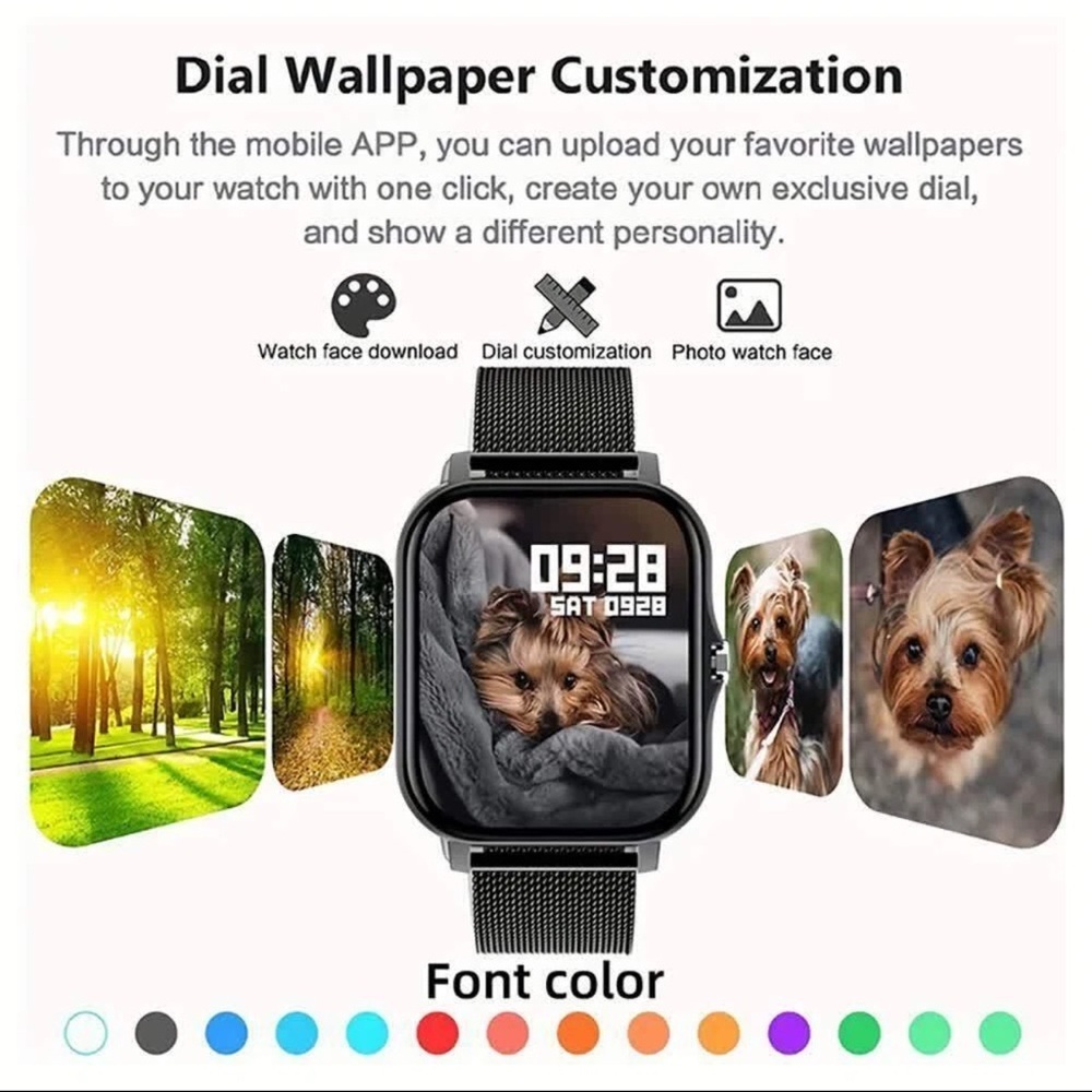 Smart Watch Waterproof Call Answer Fitness Tracker iPhone Android Men Women - Picture 4 of 10